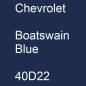 Preview: Chevrolet, Boatswain Blue, 40D22.